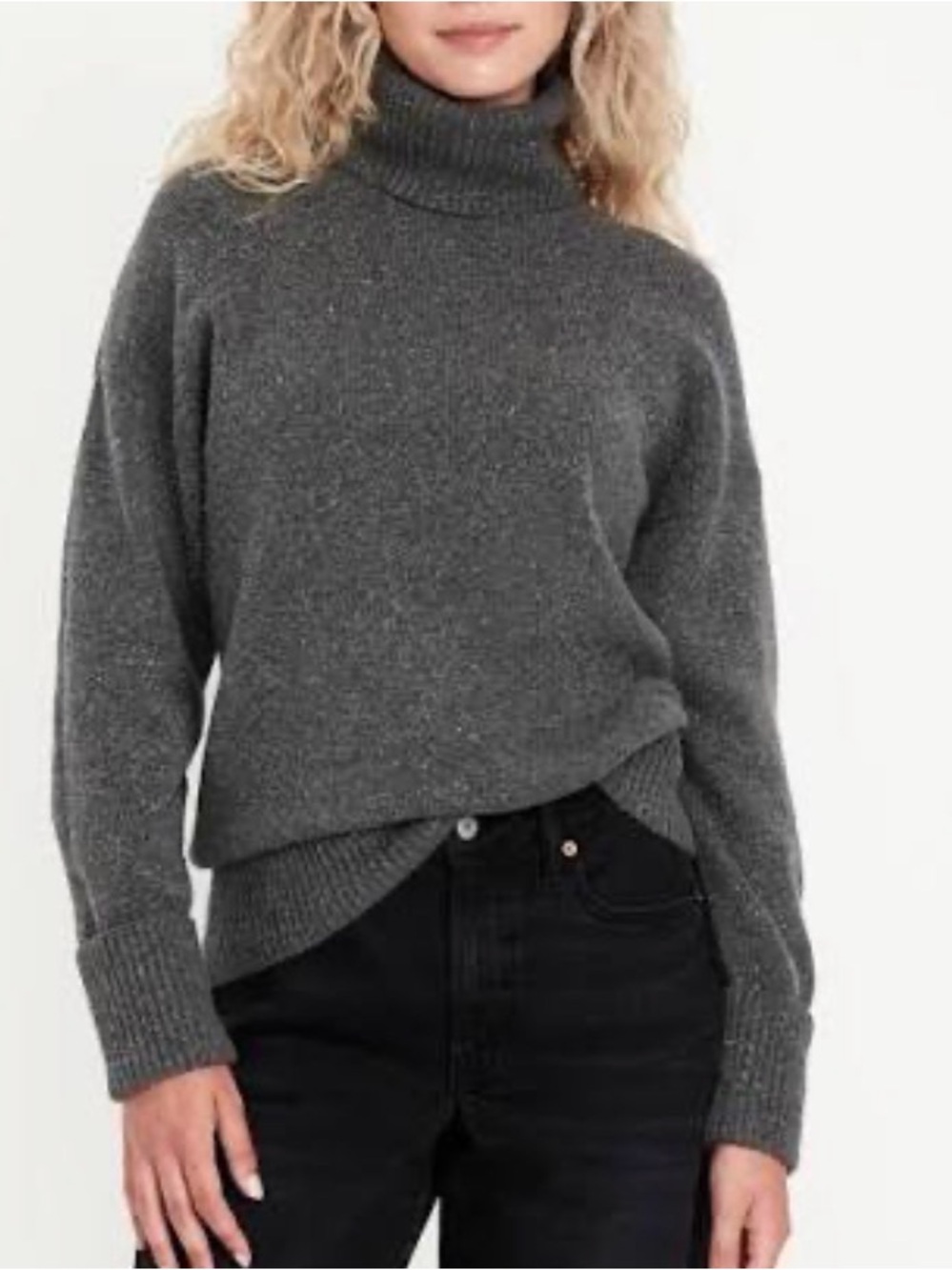 Old Navy SoSoft Turtleneck Tunic Sweater Gray NWT size Medium